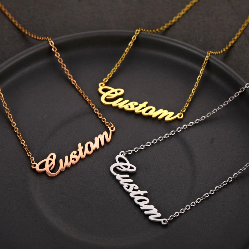 Custom Name Necklace Personalized Nameplate Customized Jewelry Gift