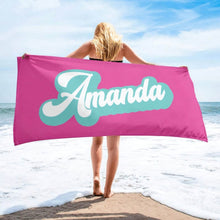 Load image into Gallery viewer, Custom Name Microfibre Beach Towel
