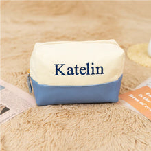 Load image into Gallery viewer, Custom Name Embroidered Makeup Bag
