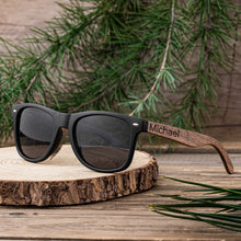 Load image into Gallery viewer, Custom Engraved Wooden Sunglasses with Box
