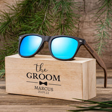 Load image into Gallery viewer, Custom Engraved Wooden Sunglasses with Box
