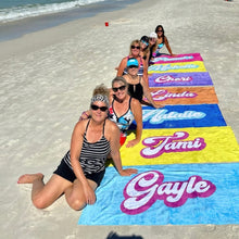 Load image into Gallery viewer, Custom Name Microfibre Beach Towel
