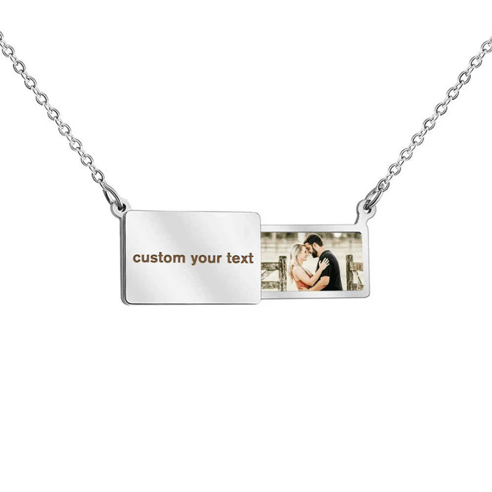 Personalized Envelope Photo Necklace
