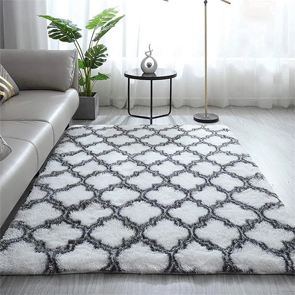 Anti Slip Fluffy Shaggy Carpet Area Rugs For Living Room