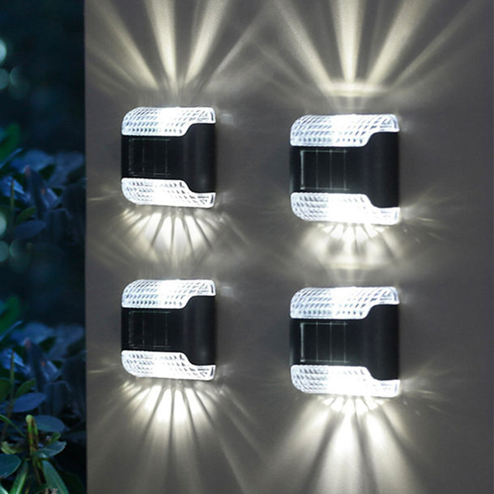 Four-Piece LED Solar Wall Lights