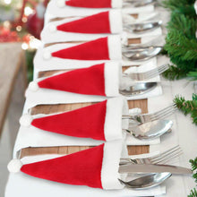 Load image into Gallery viewer, Christmas Santa Hat Cutlery Holders
