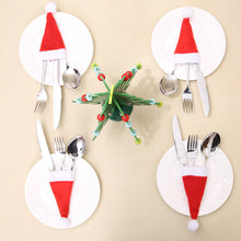 Load image into Gallery viewer, Christmas Santa Hat Cutlery Holders
