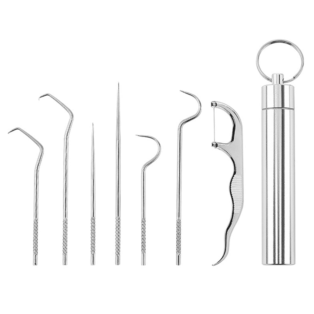 Seven-Piece Stainless Steel Toothpick Set
