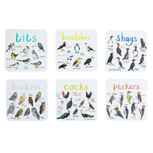 Load image into Gallery viewer, Set of 6 Bird Pun Coasters
