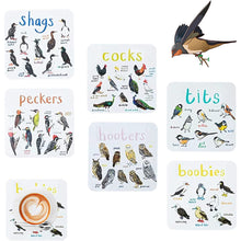 Load image into Gallery viewer, Set of 6 Bird Pun Coasters
