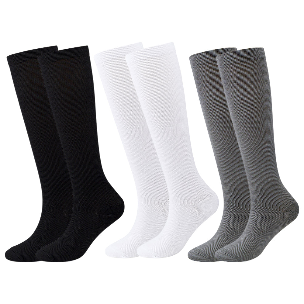 3Pairs Anti-Fatigue Blood Circulation Promotion Compression Stockings