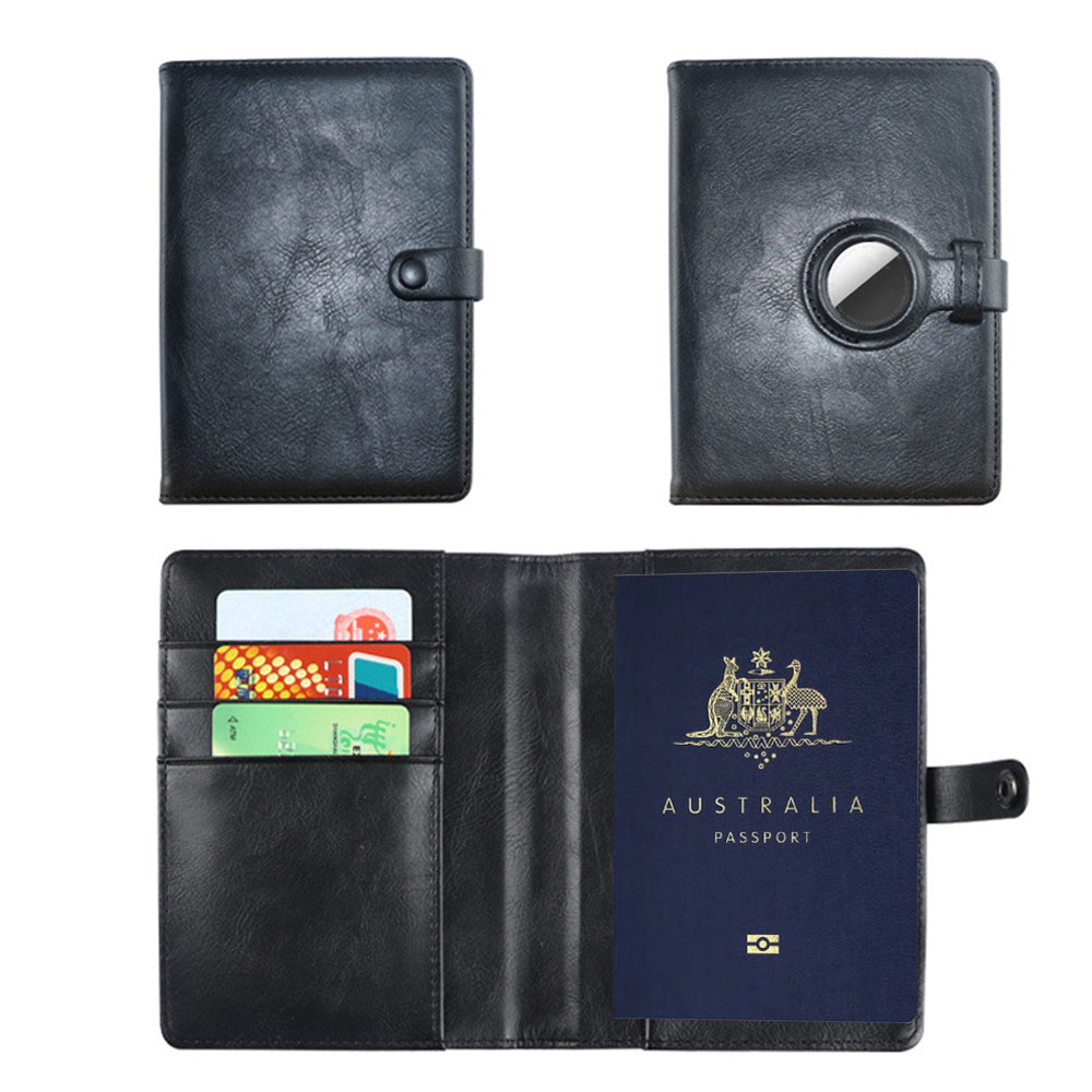 Passport Holder with Protective Case for AirTag