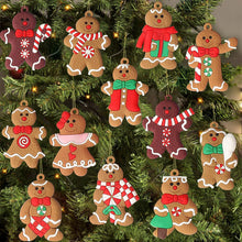 Load image into Gallery viewer, 12Pcs Gingerbread Man Pendants

