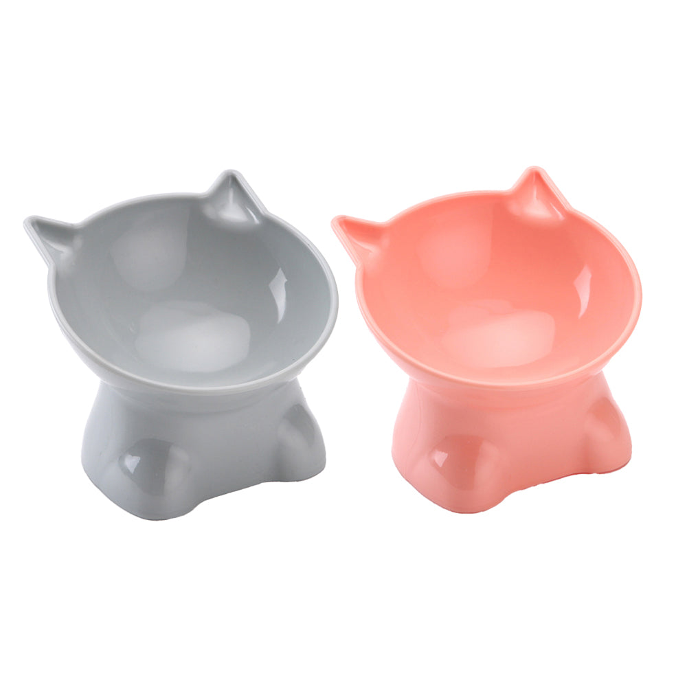 Two Elevated Cat Dog Bowls