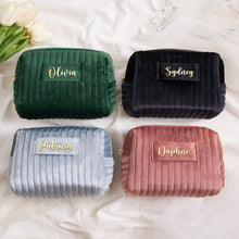 Load image into Gallery viewer, Custom Name Velvet  Makeup Bag
