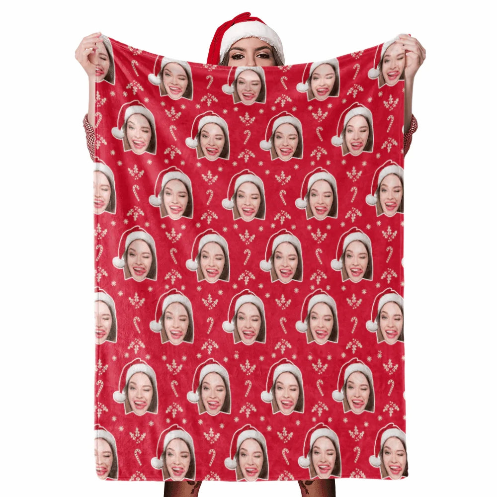 Christmas Personalised Face Photo Blanket