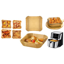 Load image into Gallery viewer, 100Pcs Square Air Fryer Disposable Paper Liners

