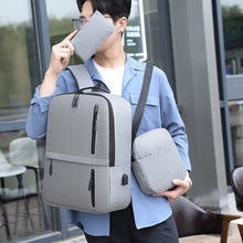 Load image into Gallery viewer, 3-Piece Set Large Capacity Laptop Backpack
