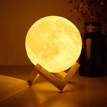 Load image into Gallery viewer, Customized 3D Printing Moon Night Light
