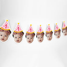 Load image into Gallery viewer, 8Pcs Personalised Face Party Banner
