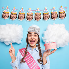 Load image into Gallery viewer, 8Pcs Personalised Face Party Banner
