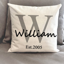 Load image into Gallery viewer, Custom Cotton Linen Family Pillow Cover
