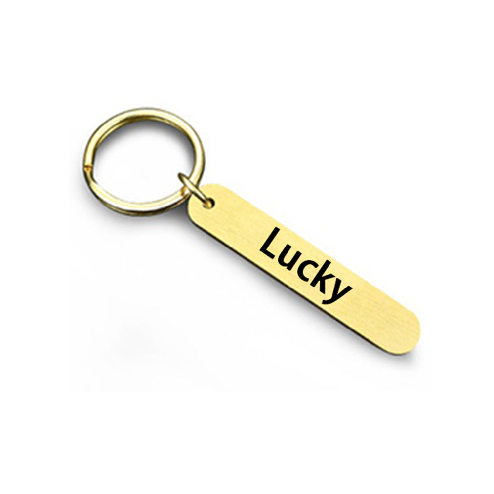 2Pcs Personalised Dual Engraved Brass Keychains