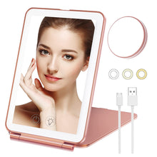 Load image into Gallery viewer, USB 10X Magnifying Touch Screen Makeup Mirror
