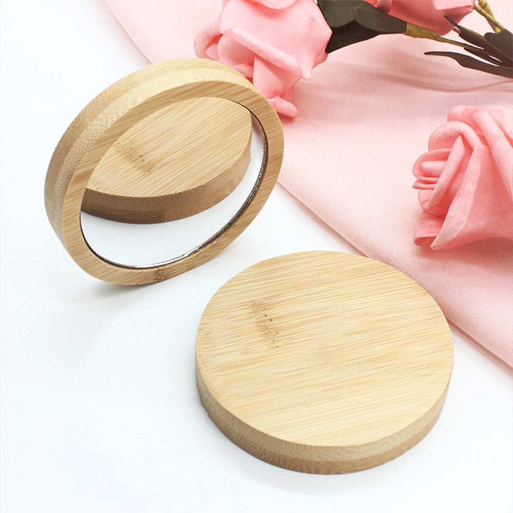 Personalised Bamboo Compact Mirror