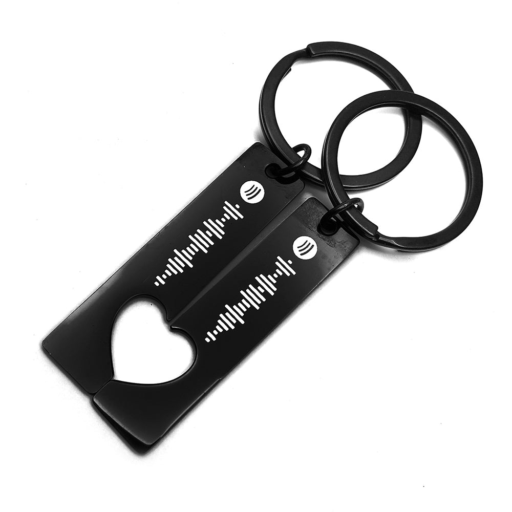 2Pcs Personalised Spotify Code Keychain