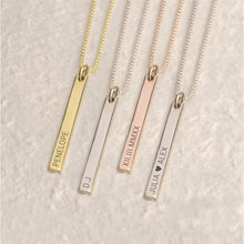 Load image into Gallery viewer, Personalised Vertical Engraved Name Bar Necklace
