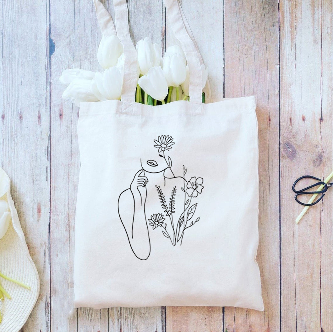 Natural Personalised Text or Photo Tote Bag