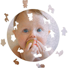 Load image into Gallery viewer, Christmas Round Wood Photo Puzzles
