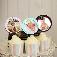 Load image into Gallery viewer, 8Pcs Personalised Photo Cupcake Toppers
