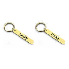 Load image into Gallery viewer, 2Pcs Personalised Dual Engraved Brass Keychains
