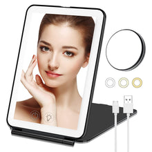Load image into Gallery viewer, USB 10X Magnifying Touch Screen Makeup Mirror
