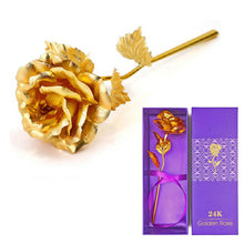 Load image into Gallery viewer, Valentine&#39;s Day Gold Foil Plated Rose Flower
