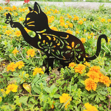 Load image into Gallery viewer, Metal Cat Silhouette Garden Stake
