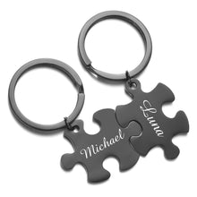 Load image into Gallery viewer, Personalised Puzzle Partner Keychain with Engraving
