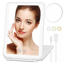Load image into Gallery viewer, USB 10X Magnifying Touch Screen Makeup Mirror
