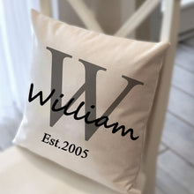 Load image into Gallery viewer, Custom Cotton Linen Family Pillow Cover
