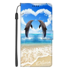 Load image into Gallery viewer, Personalised Photo Name Flip Case Cover for Samsung

