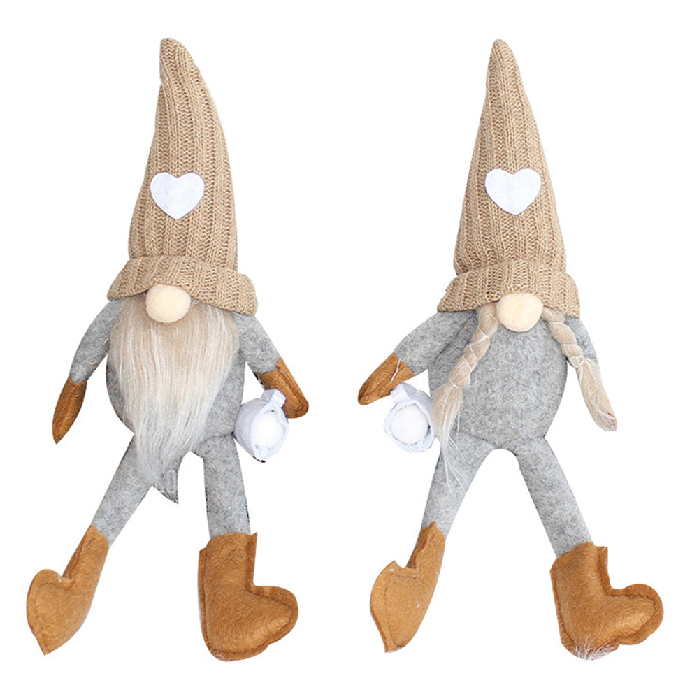 Couple Plush Coffee Gnome Dolls Set