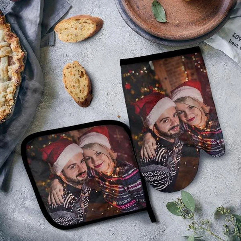 Personalised Photo Oven Mitt and Potholder