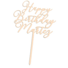 Load image into Gallery viewer, Personalised Wooden Name/Number Cake Topper
