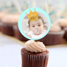 Load image into Gallery viewer, 8Pcs Personalised Photo Cupcake Toppers
