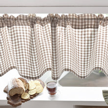 Load image into Gallery viewer, 106 x 45cm Plaid Window Treatment Decor Curtains
