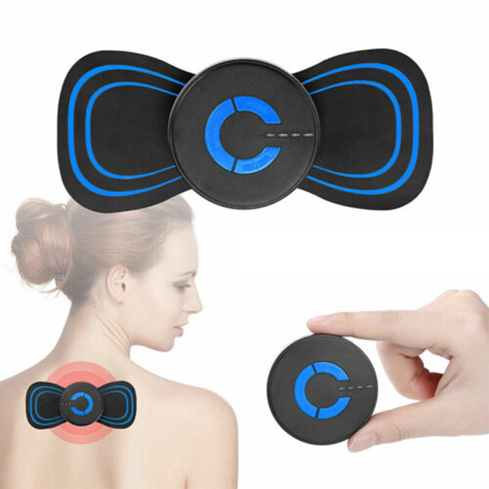 Portable Electric Neck Back Massager EMS Cervical Massage Patches ...