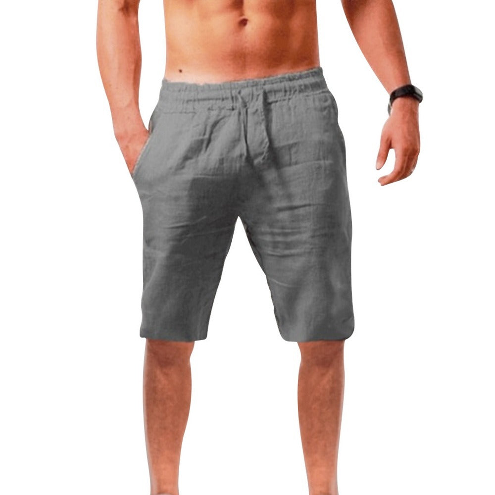 Men's Cotton-Linen Bermuda Shorts
