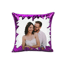 Load image into Gallery viewer, Personalized 40cm x 40cm Photo Sequin Pillow Cover

